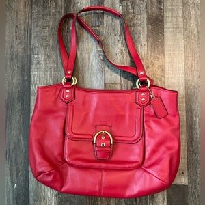 🌟SOLD🌟 COACH Campbell Belle red leather satchel